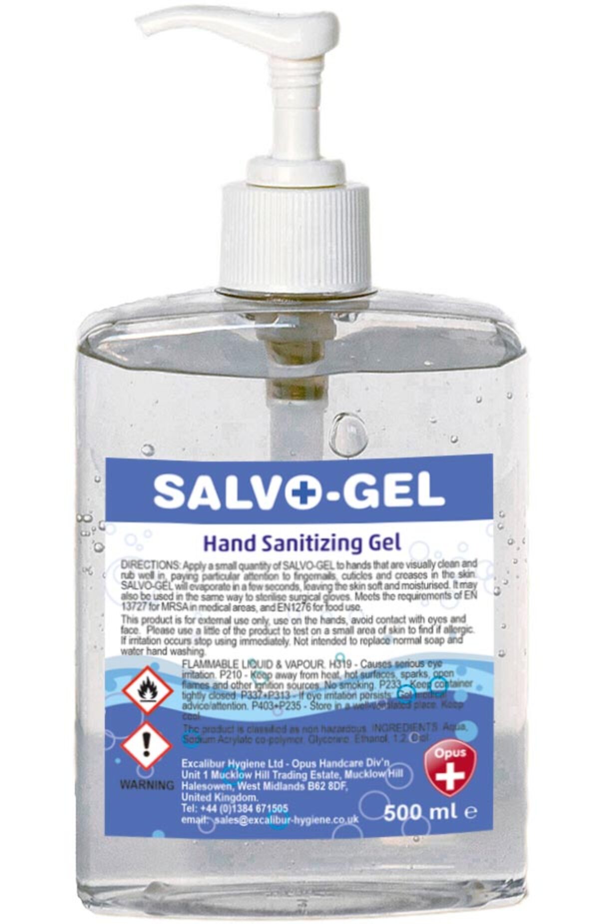 Opus SALVO-GEL - 10 x 500 ml pump bottles SGEL500P | hand-cleaners