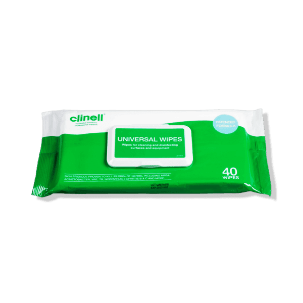 Clinell Universal Sanitizing Wipes - 40 wipes per sachet ref CW40X24