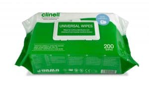 Clinell Universal Sanitizing Wipes - 200 wipes per sachet ref CW200X6