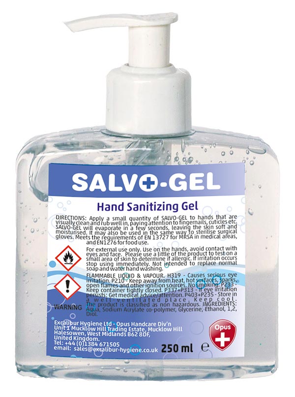 Opus SALVO-GEL - 12 x 250 ml pump bottles SGEL250P