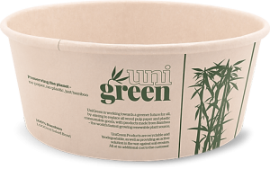 UniGreen Bamboo Salad Bowl & Lids - FULL CARTON