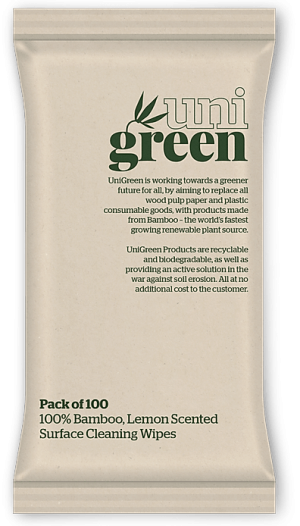 UniGreen Bamboo Surface Wipes - FULL CARTON UNI-G SWL